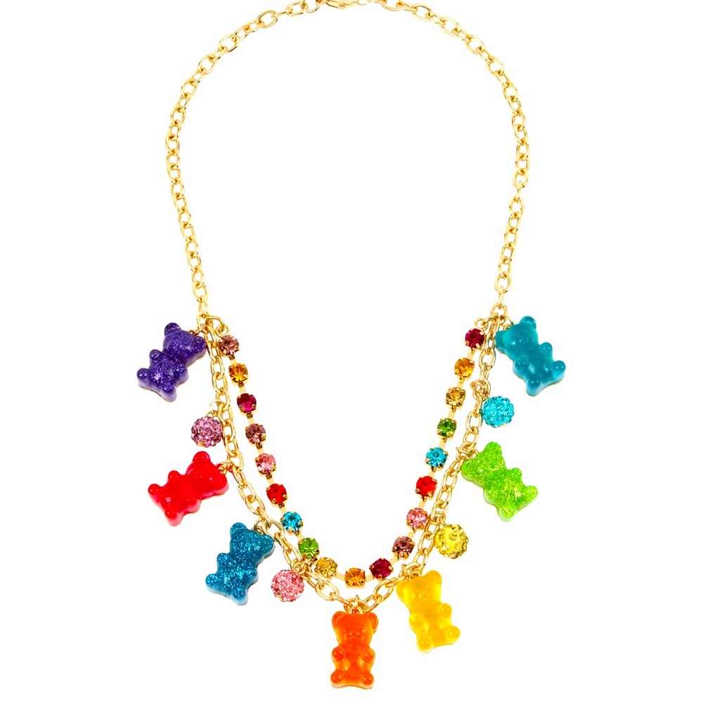 Betsey Johnson Multicolored Gummy Bear Necklace